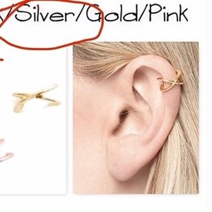 925 Silver Criss Cross Ear Faux Cartilage Piercing